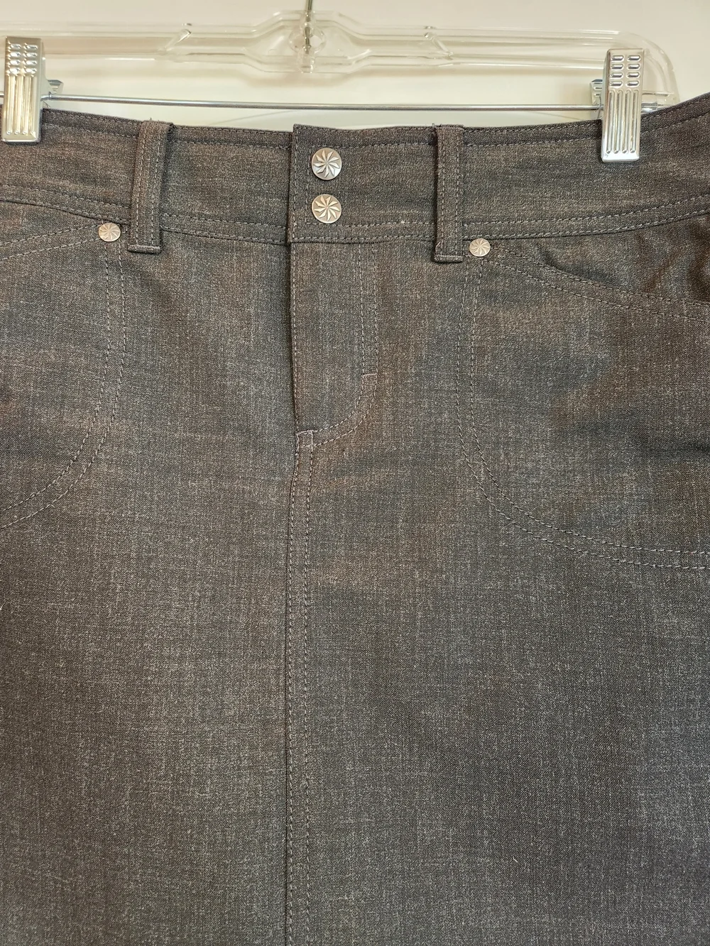 Athleta Charcoal Gray Sirrus Skirt Wool Blend Lightweight Size 6 Inner Cinch Tie